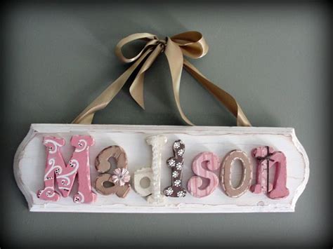 name plaques for kids wih ceramic letters